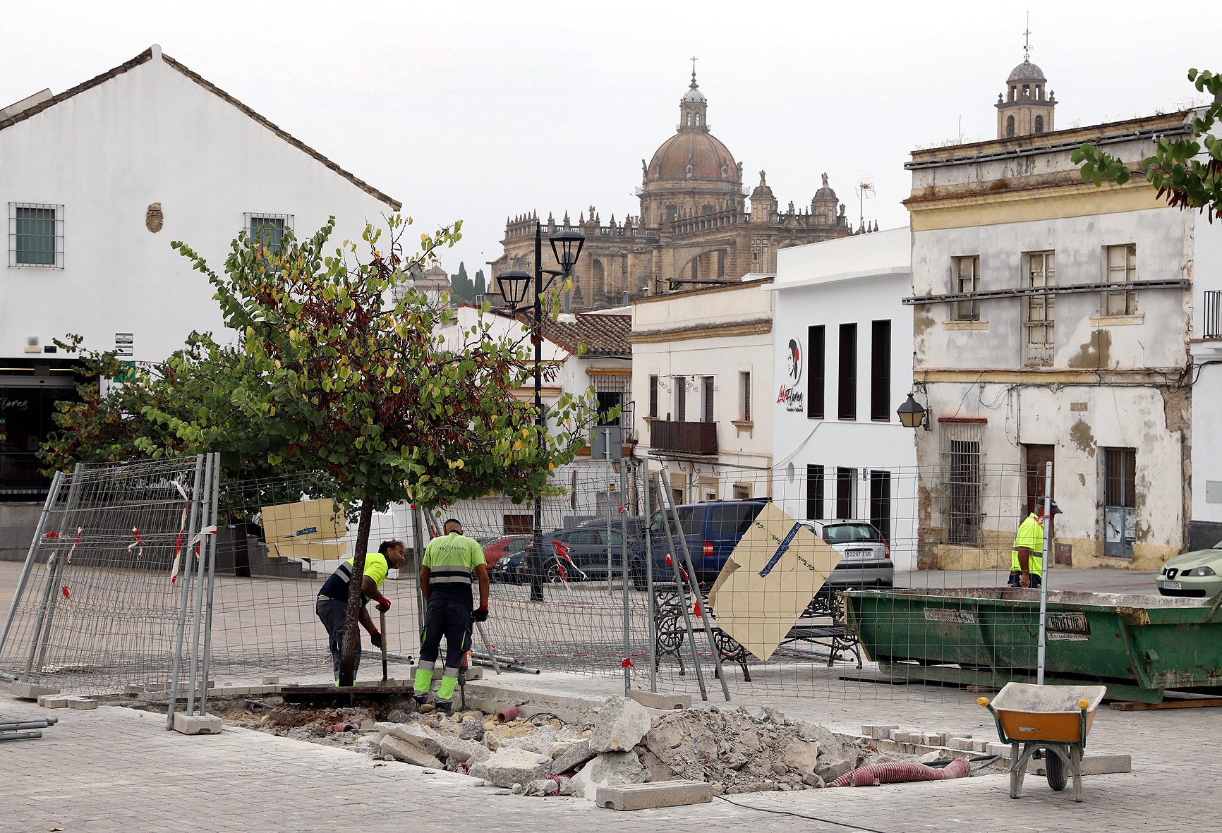 Inicio de obras en la plaza Belén