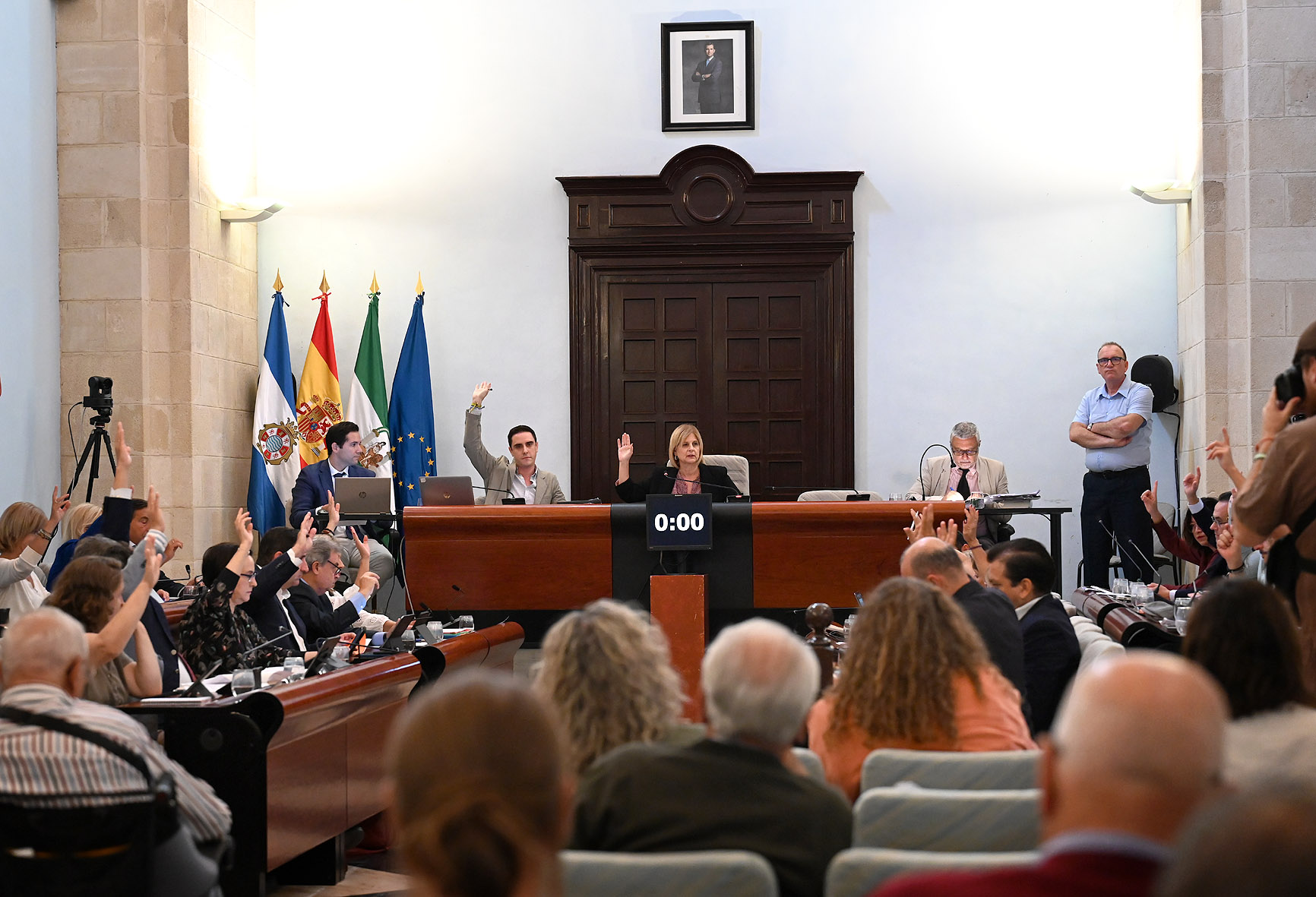 La corporación durante el Pleno