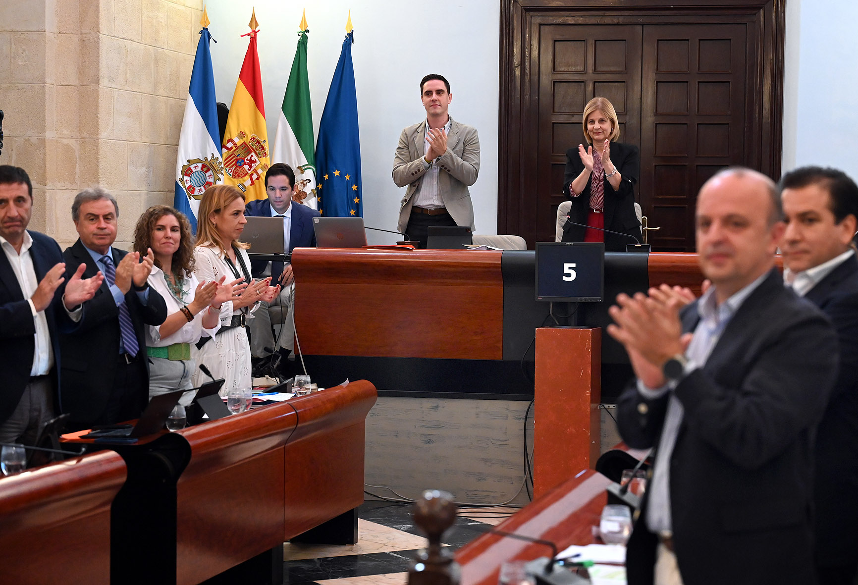 La corporación durante el pleno