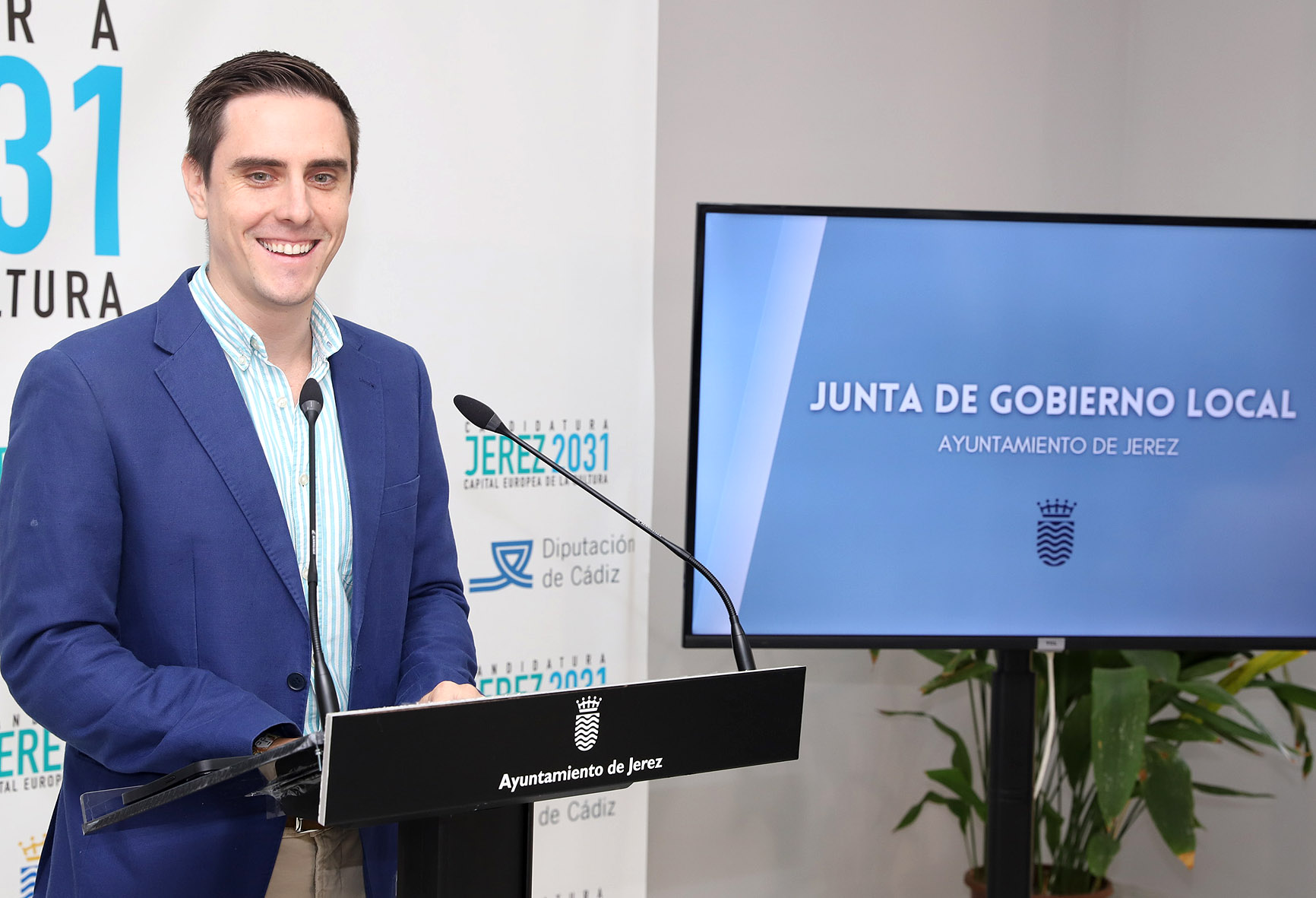 Jaime Espinar durante la rueda de prensa