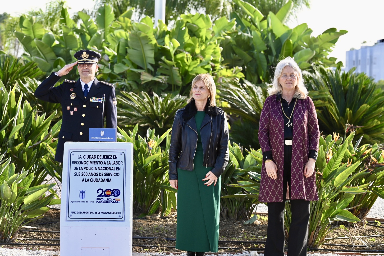 Inauguración de la rotonda de la Policía Nacional