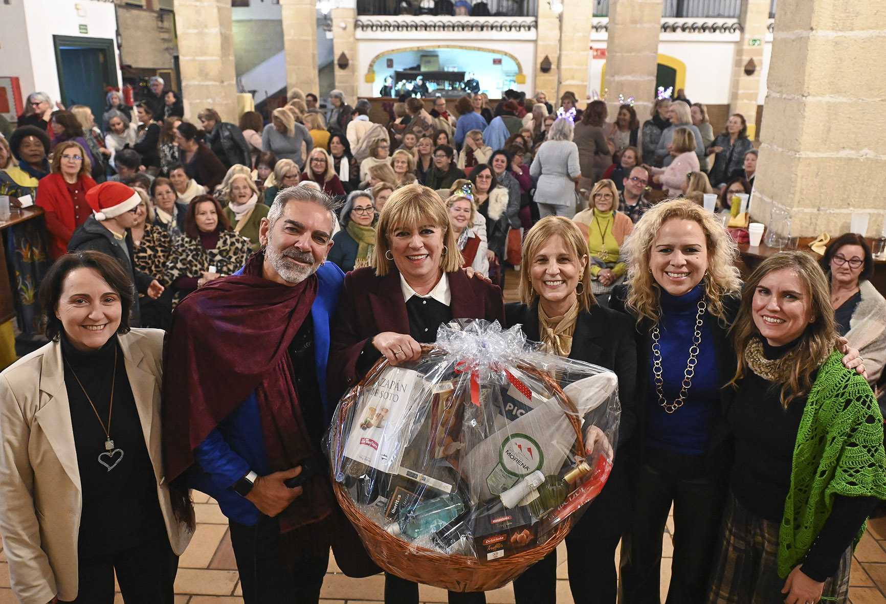 La alcaldesa durante la zambomba