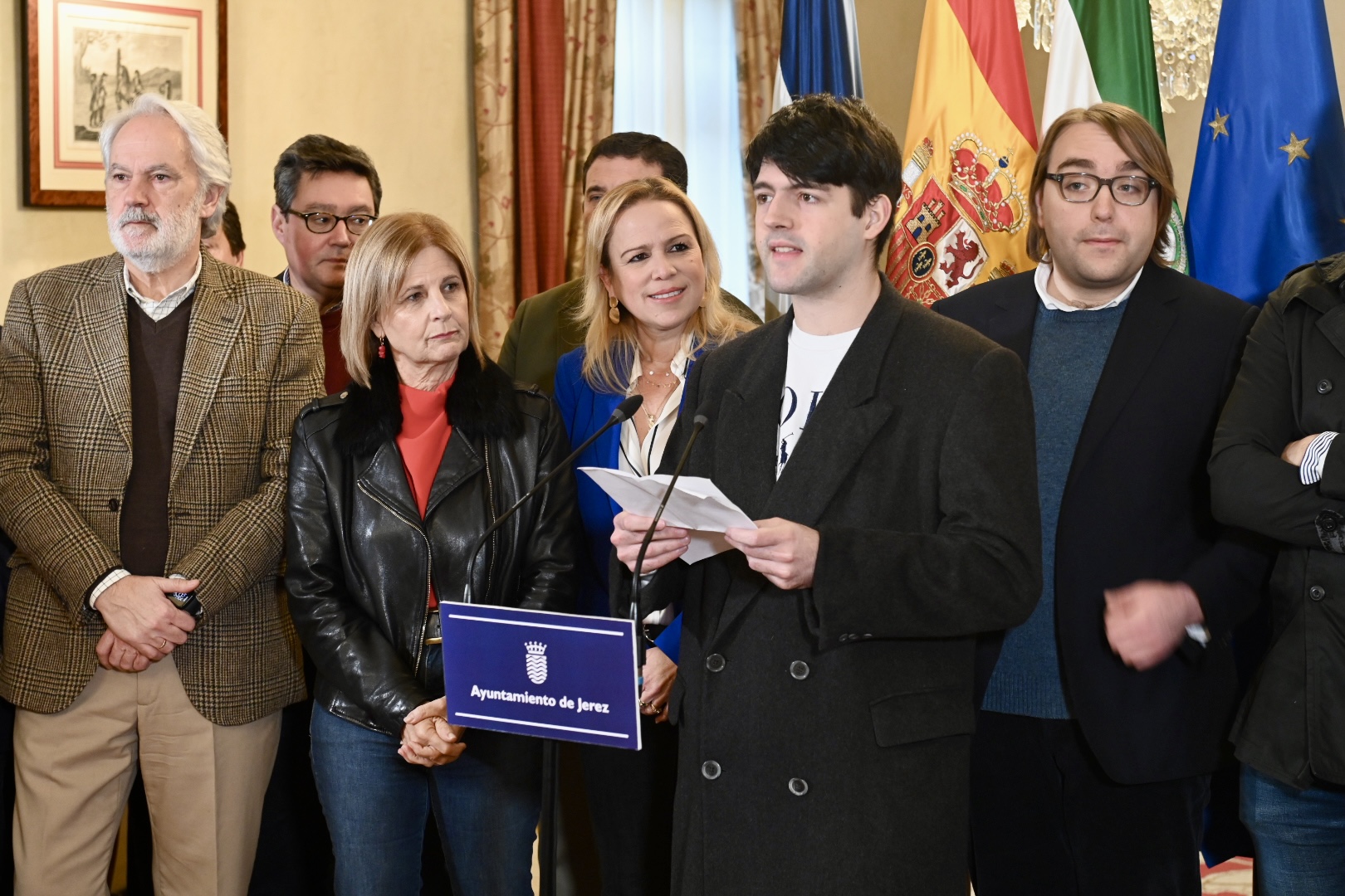La alcaldesa durante la lectura del Manifiesto