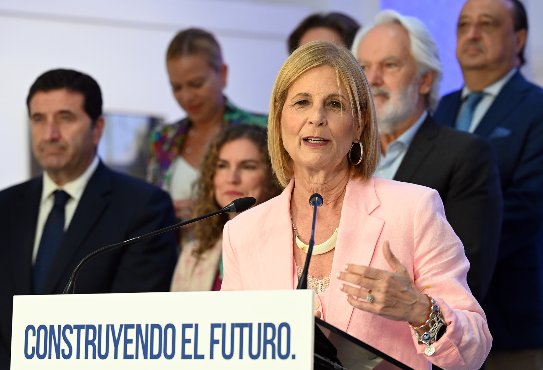 La alcaldesa durante la rueda de prensa