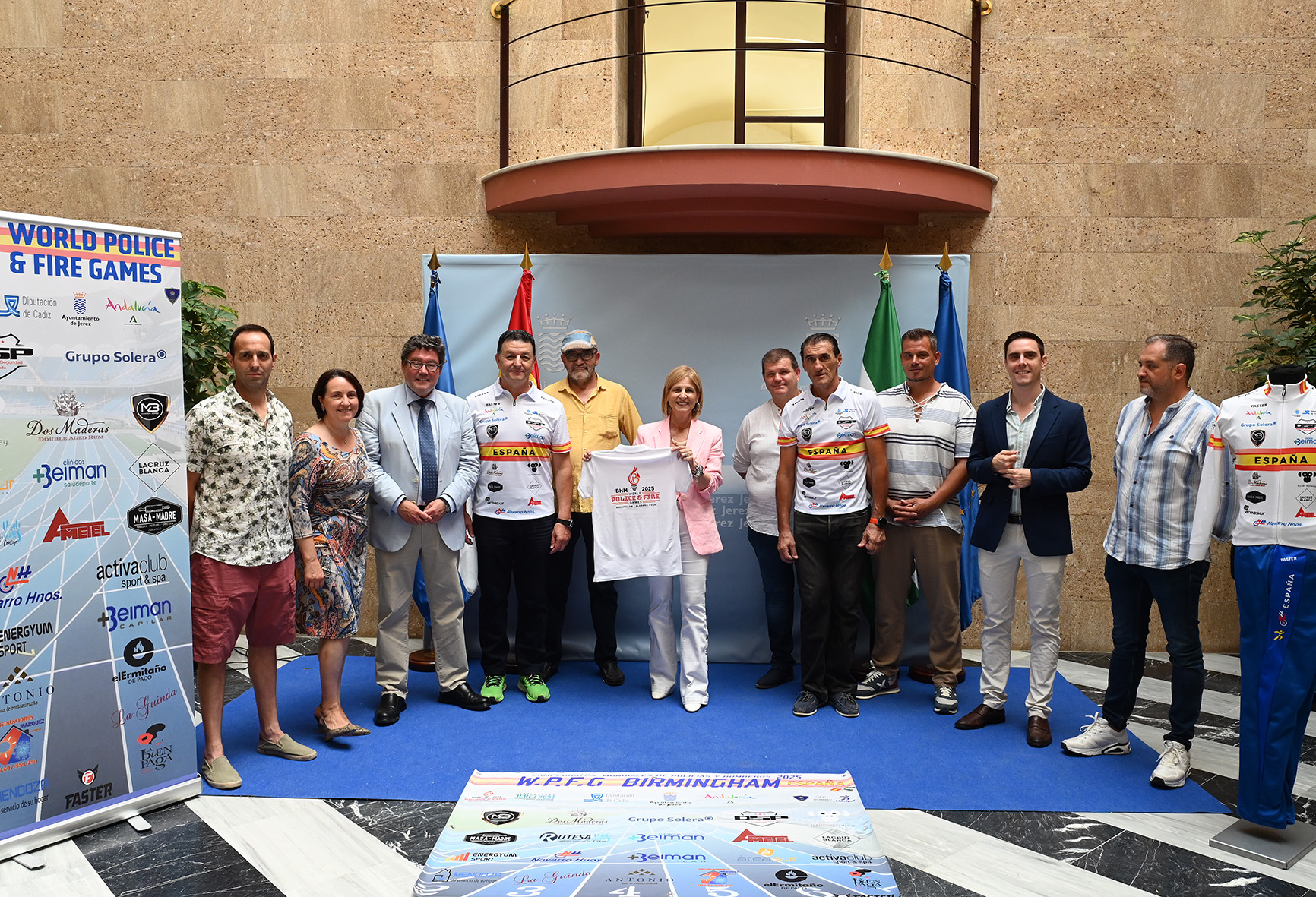 La alcaldesa durante la recepción