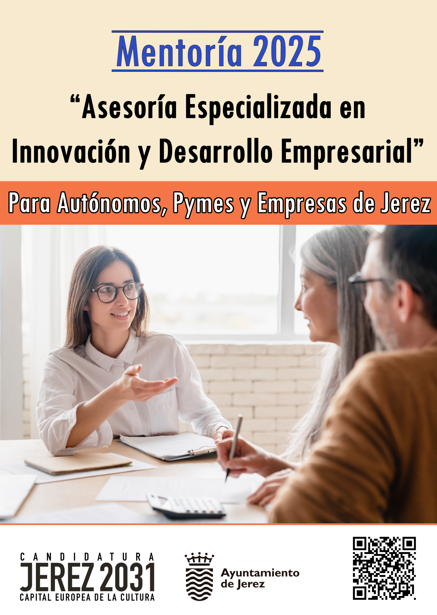 Cartel del programa Mentoría de la Delegación de Empleo
