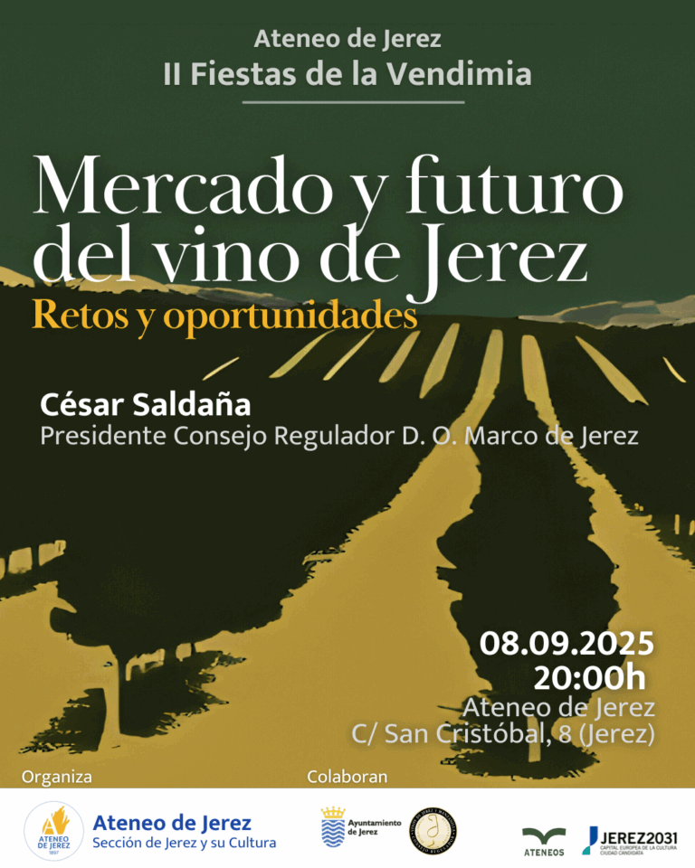 Cartel conferencia mercado y futuro del vino