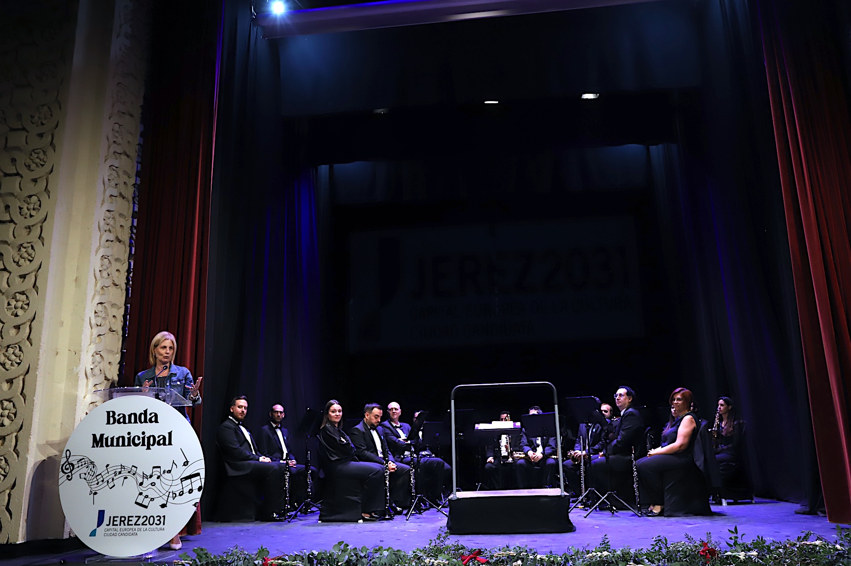 La alcaldesa durante la presentación