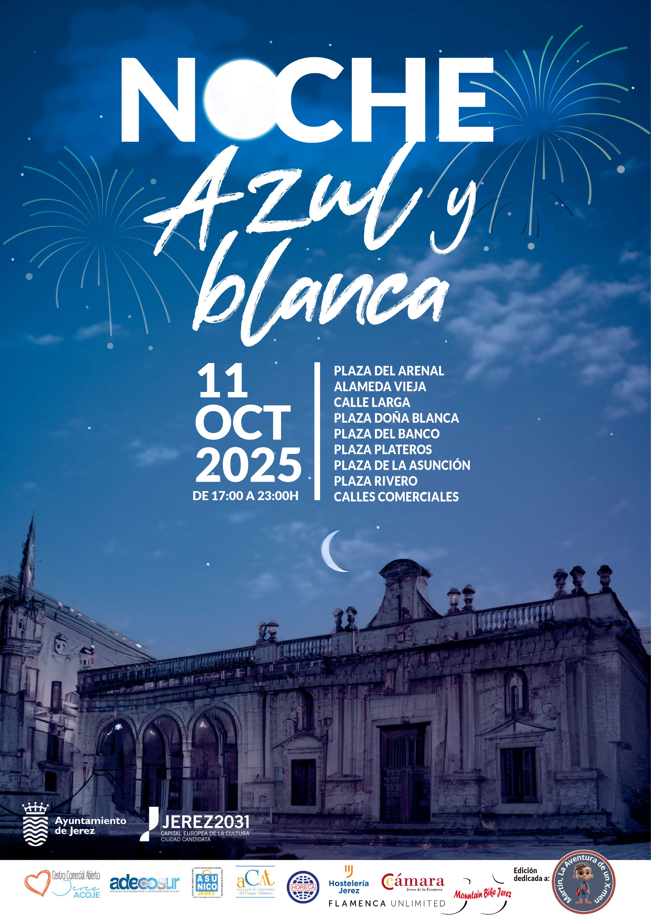El sábado se celebra la Noche Azul y Blanca