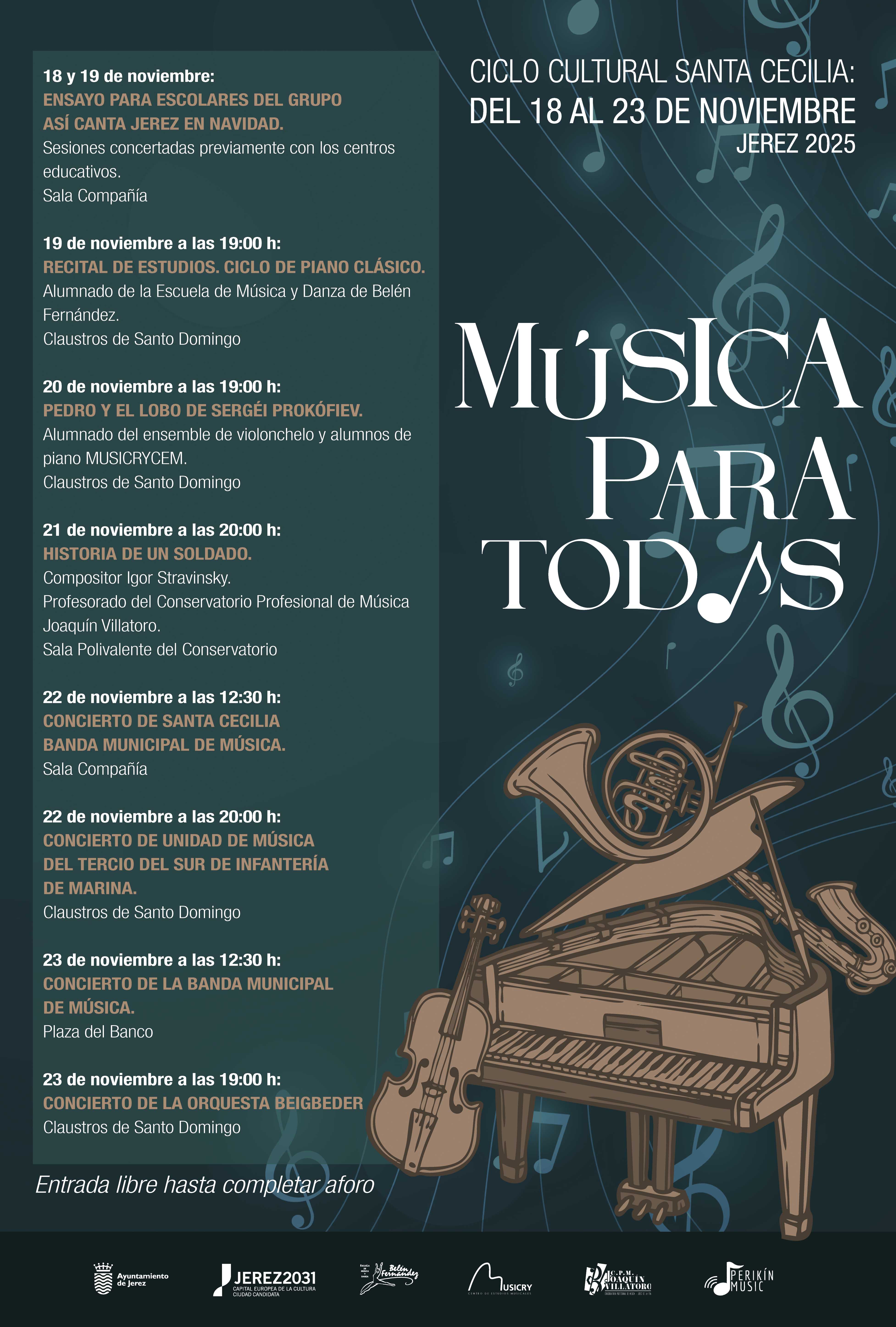 Cartel programación de Santa Cecilia