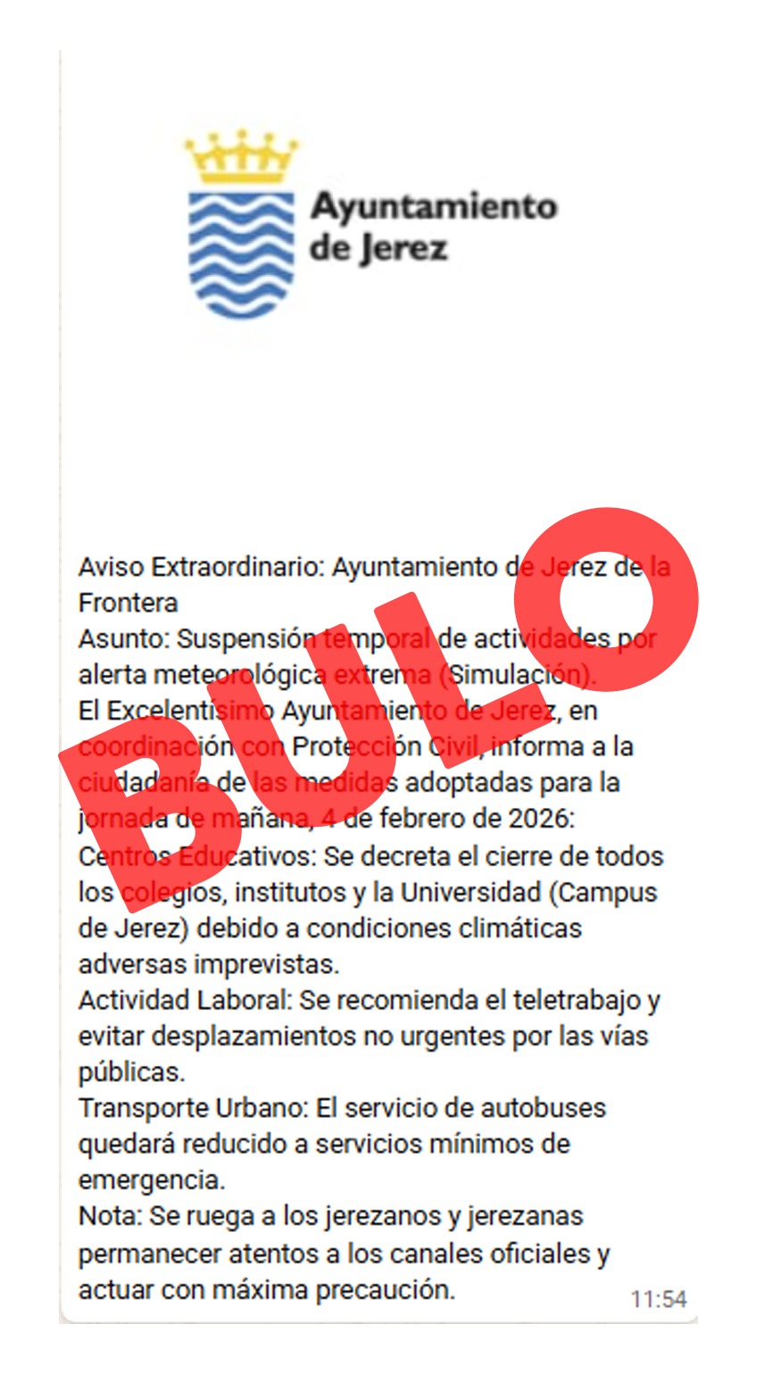 El Ayuntamiento desmiente un bulo que circula por wassap