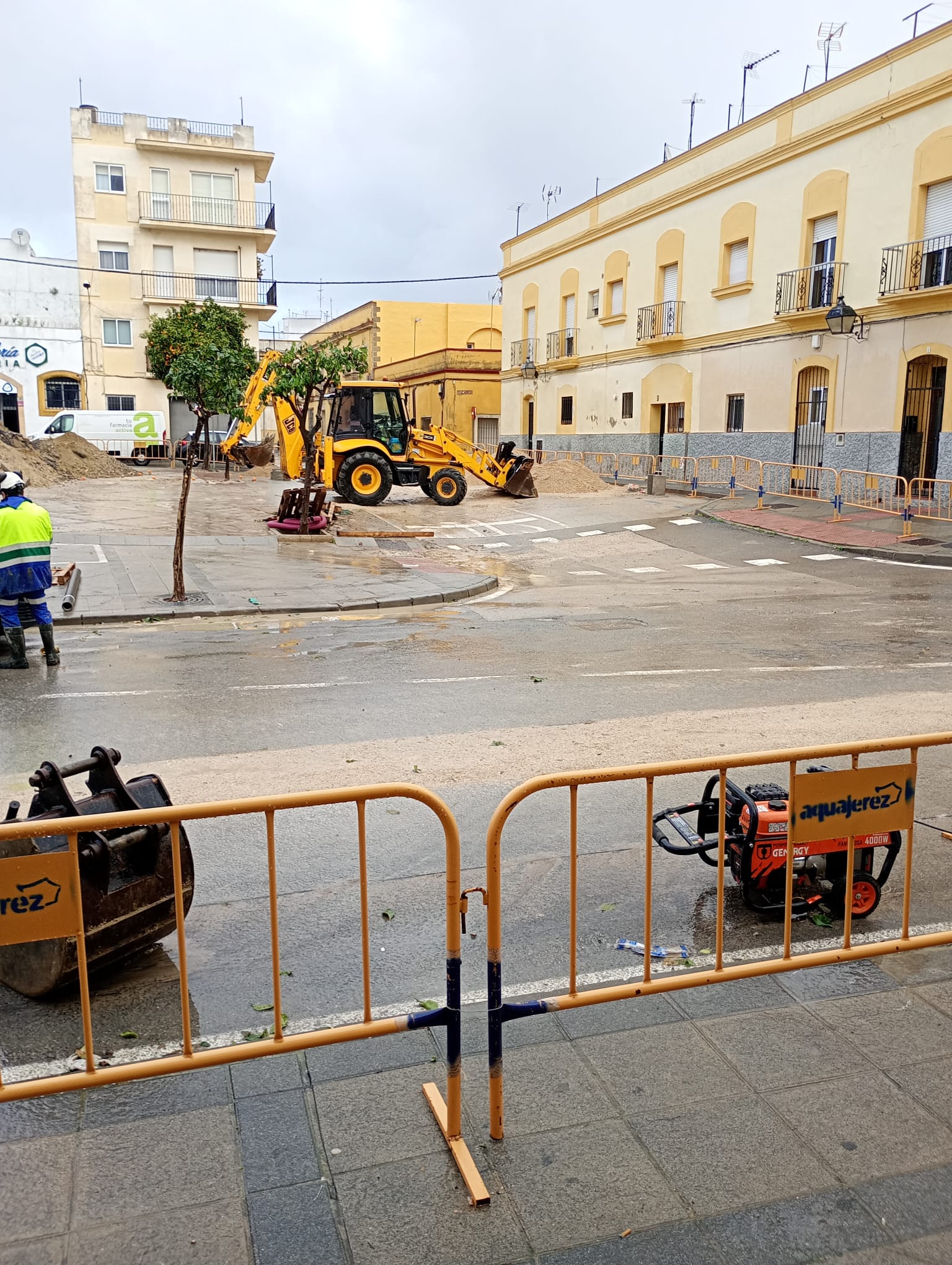 Archivo. Aquajerez ya ha acometió las obras del colector de la plaza del Carbón