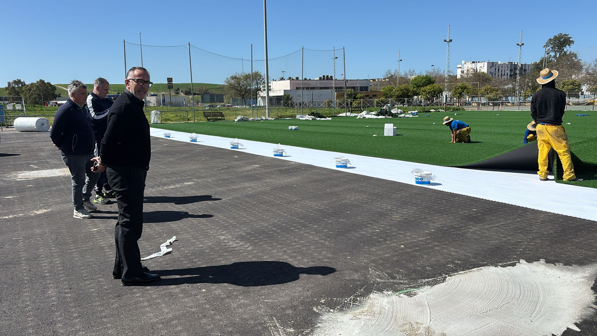Tomás Sampalo visita las obras de San Telmo
