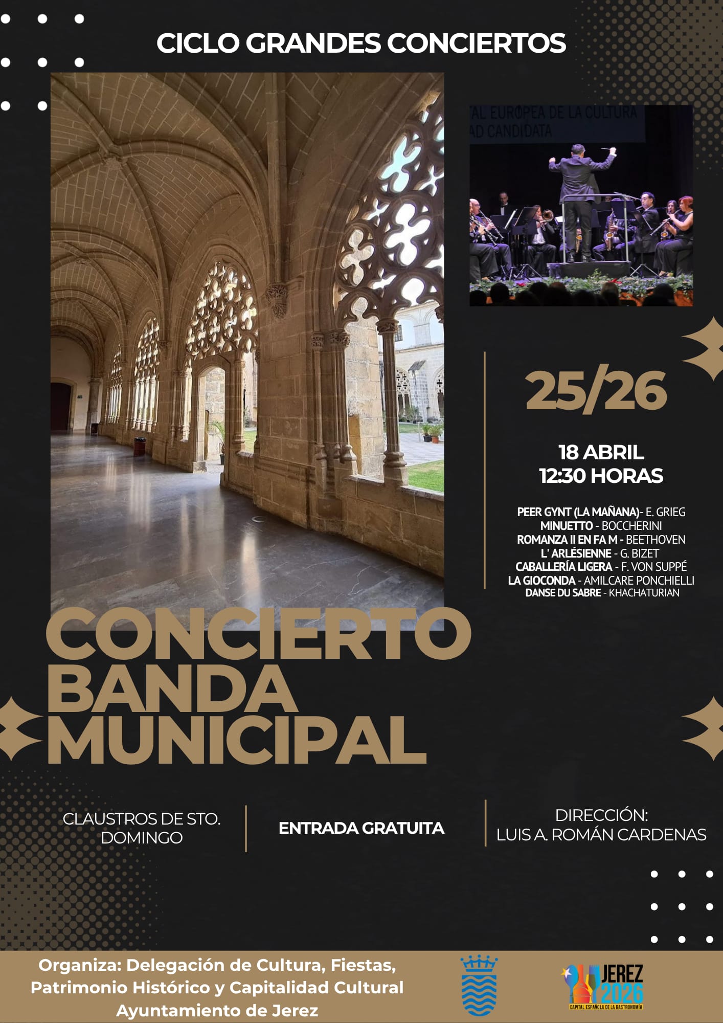 Cartel del concierto de Primavera de la Banda Municipal de Música