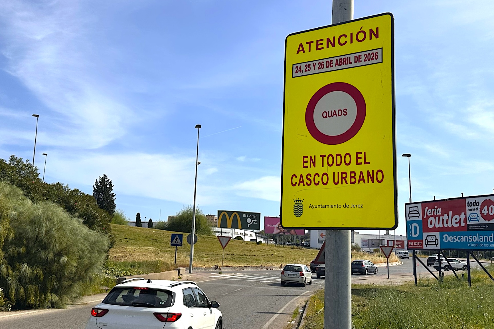 Se prohíbe la circulación de quads en Jerez del 24 al 26 de abril