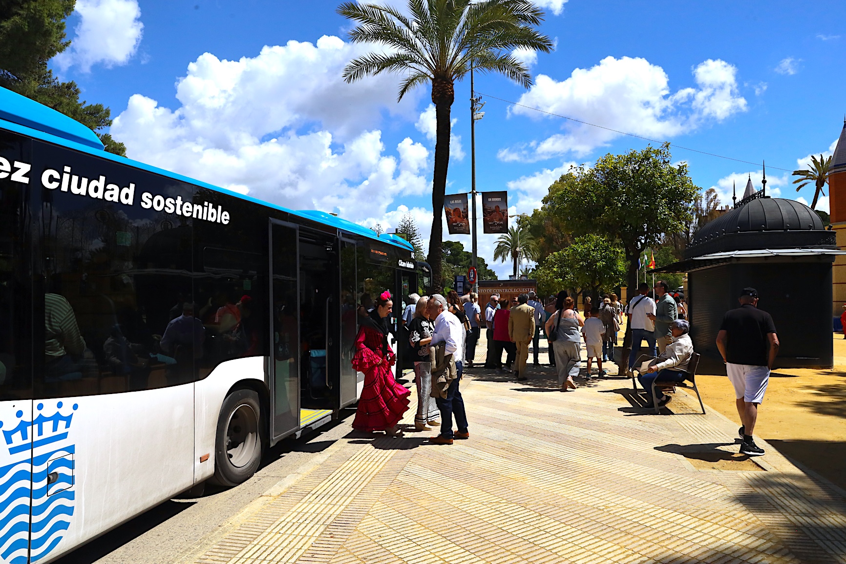 Fuerte incremento del número de pasajeros en los autobuses del servicio de Feria