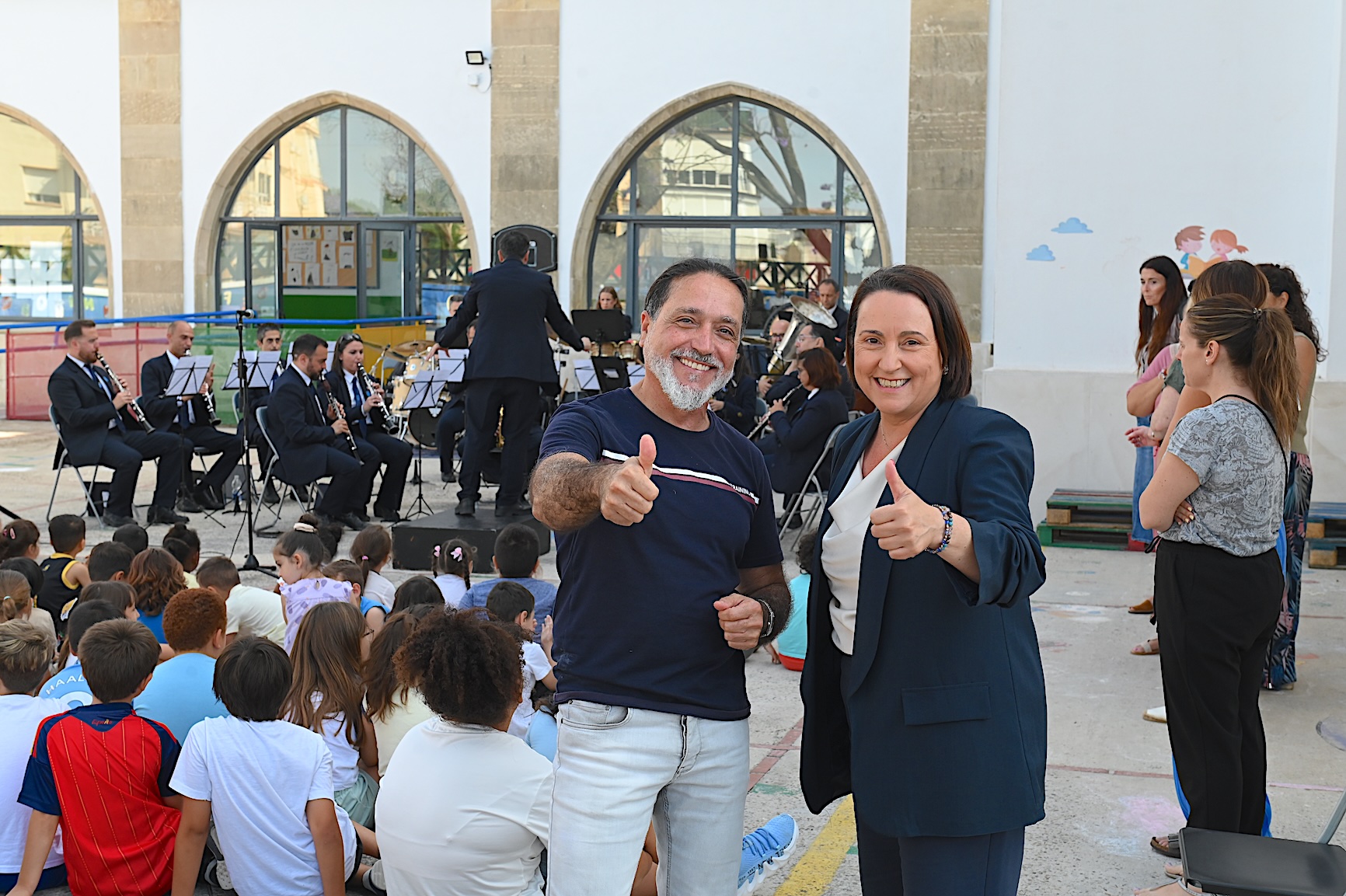 Nela García asiste a la actividad de Jerez Educa ‘Aprende y participa con la Banda Municipal’ 