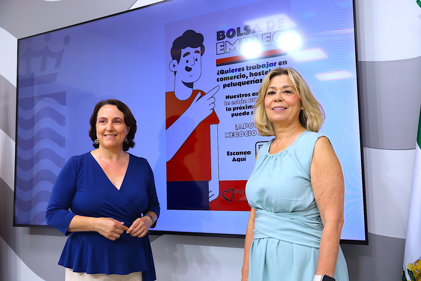 Nela García ha presentado con la presidenta de Acoje la bolsa de trabajo de esta entidad