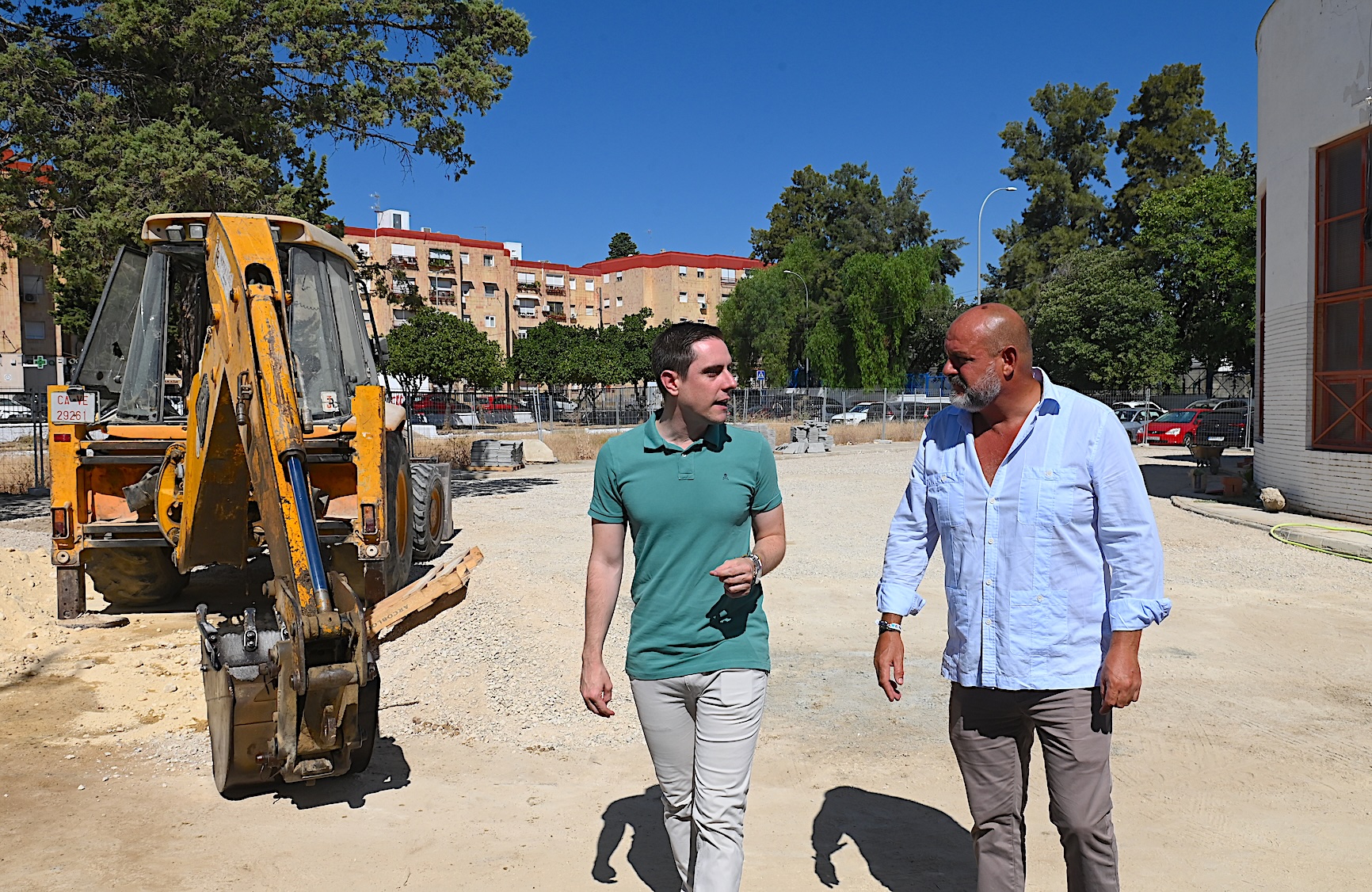 Jaime Espinar ha visitado las obras del aparcamiento de La Granja