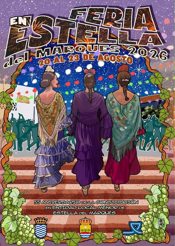 Cartel de la Feria de Estella del Marqués que comienza el jueves
