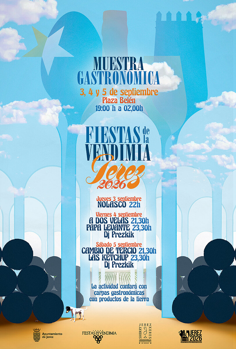 Cartel de la Muestra de Gastronomía de las Fiestas de la Vendimia