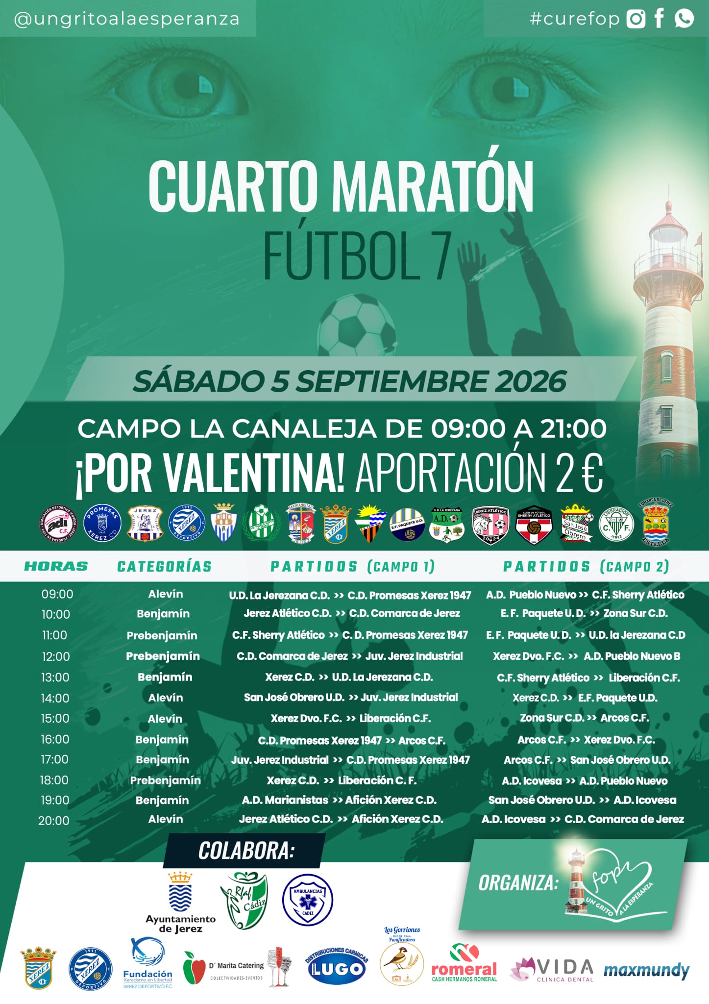 Cartel del IV Maratón de fútbol por Valentina