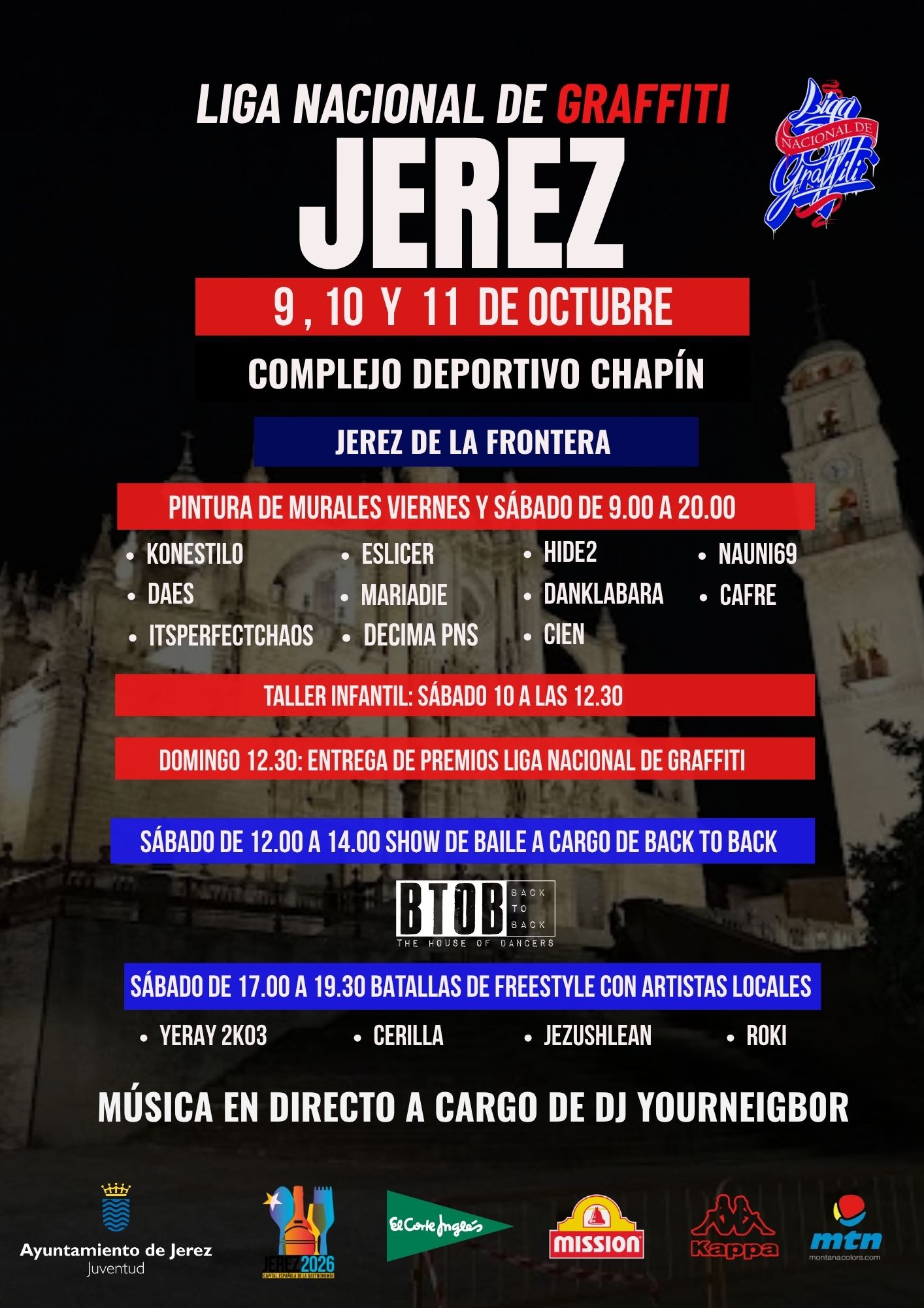 Cartel de la Liga Nacional del Graffiti