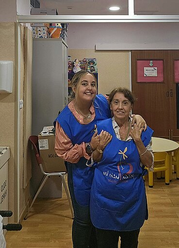 Voluntarias en el Aula Pediátrica del Hospital