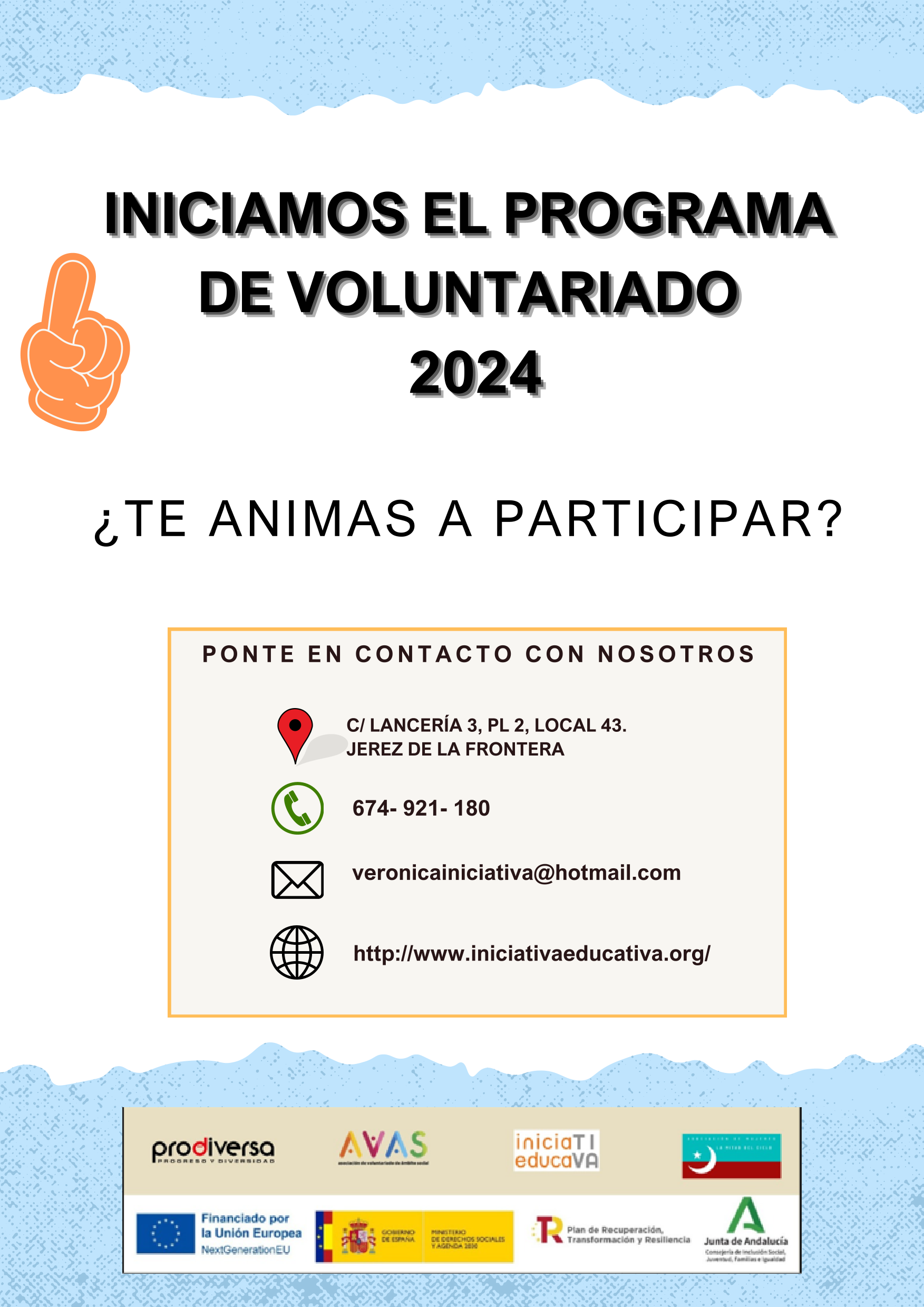 Cartel Voluntariado Iniciativa Educativa 2024