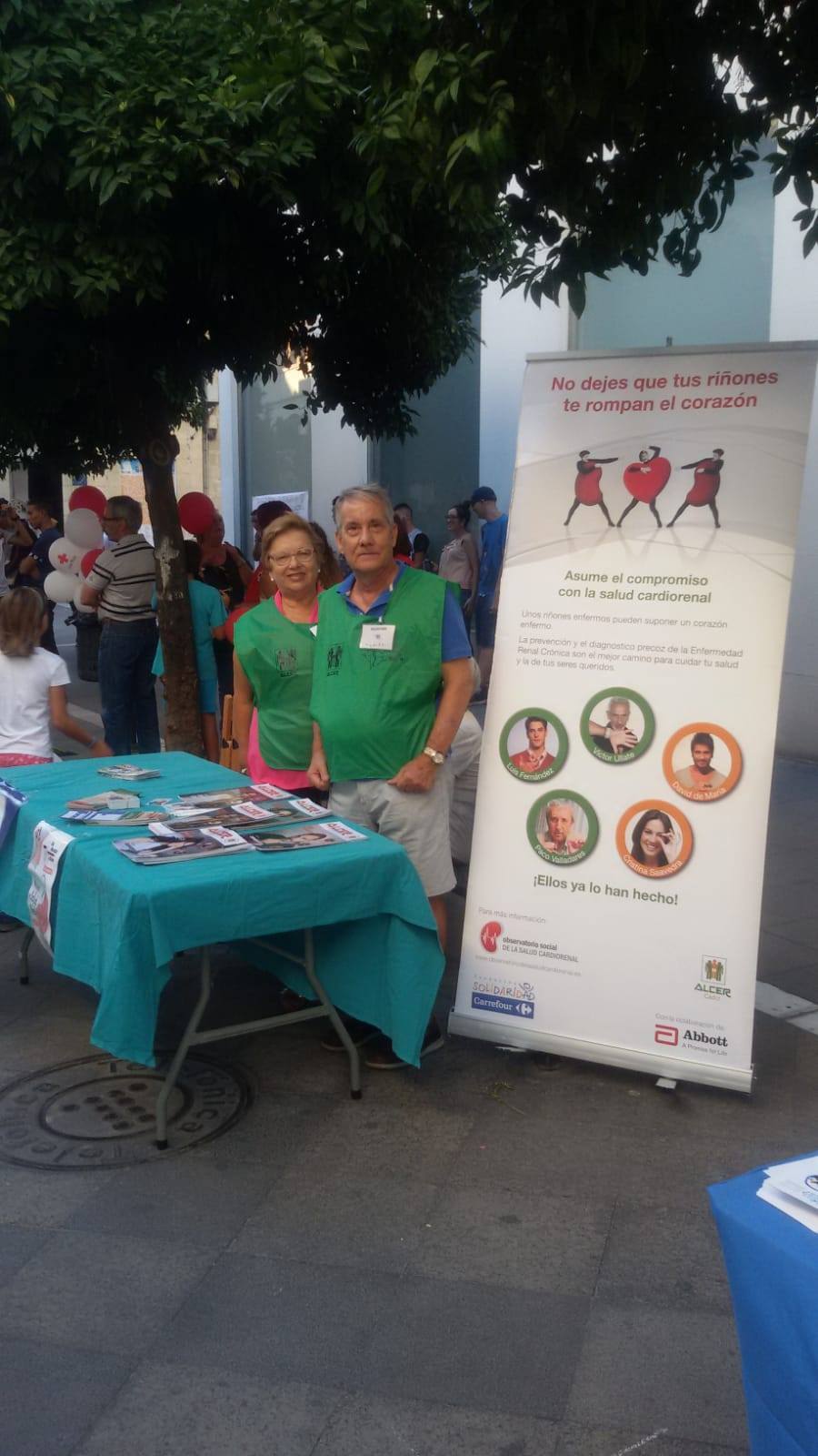 Stand de ALCER en una actividad de promoción del voluntariado en Jerez
