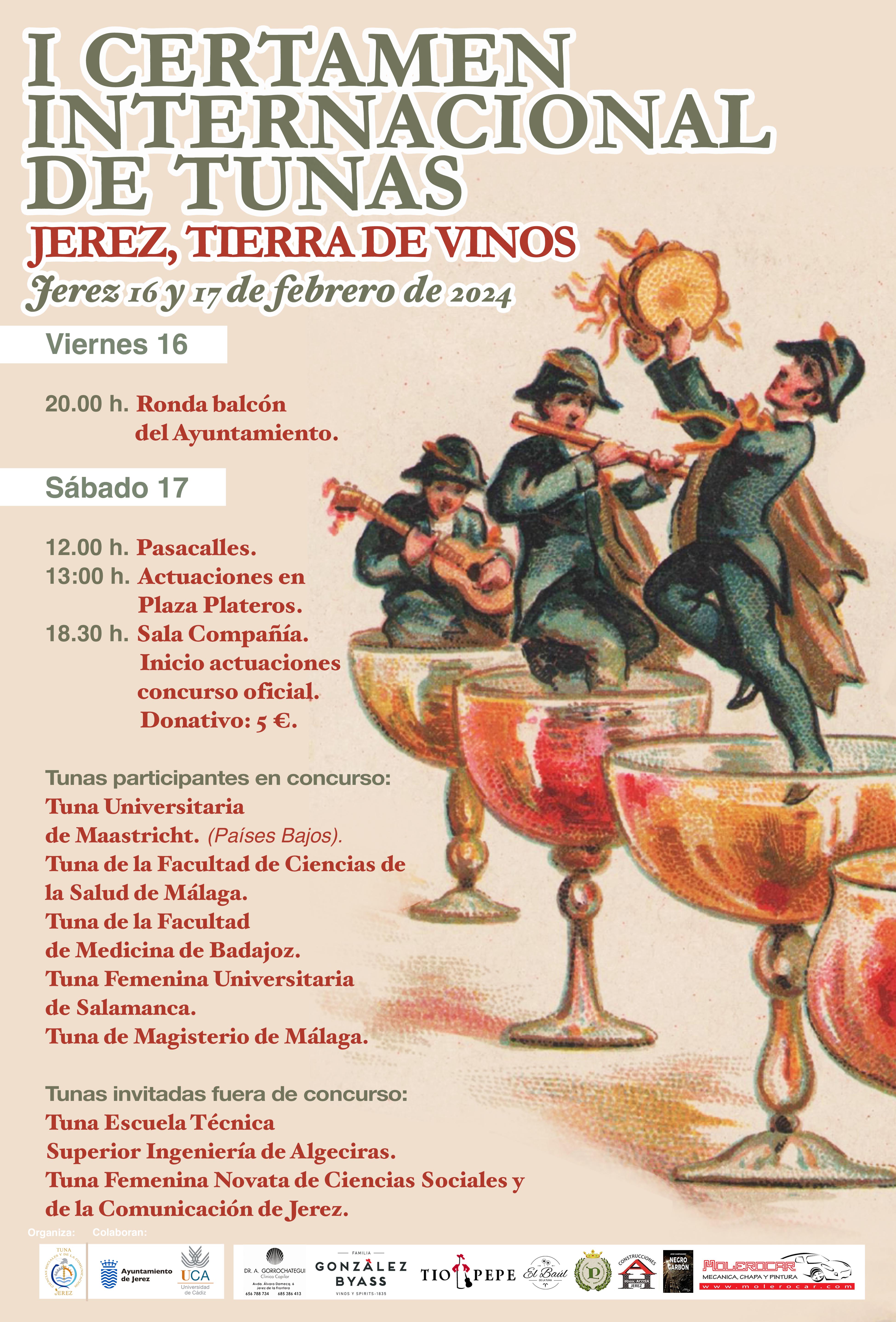 I Certamen Internacional de Tunas "Jerez, tierra de vinos"