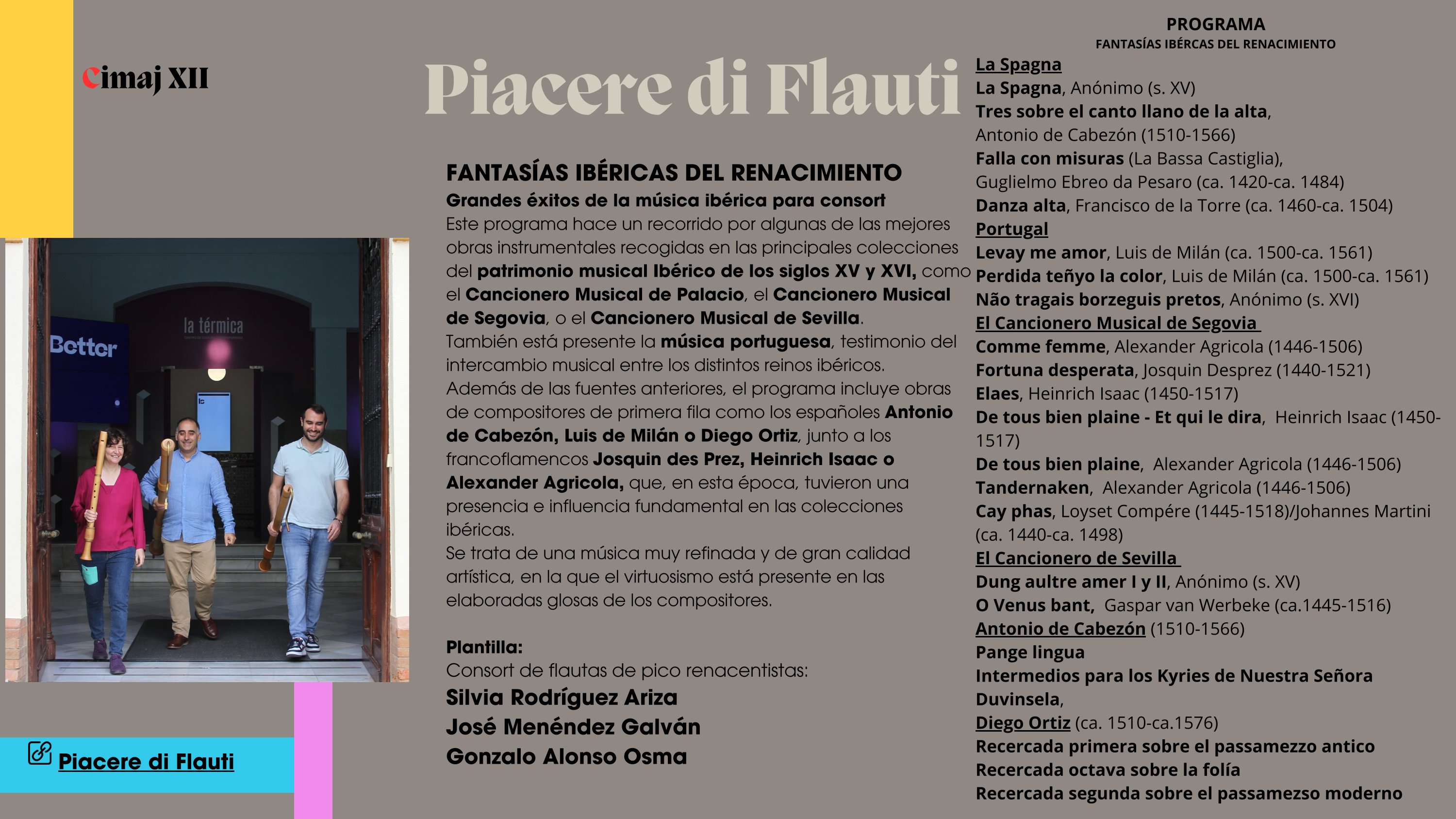 Concierto Trío Placere di Flauti