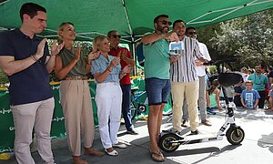 La alcaldesa en la entrega de premios de la fiesta