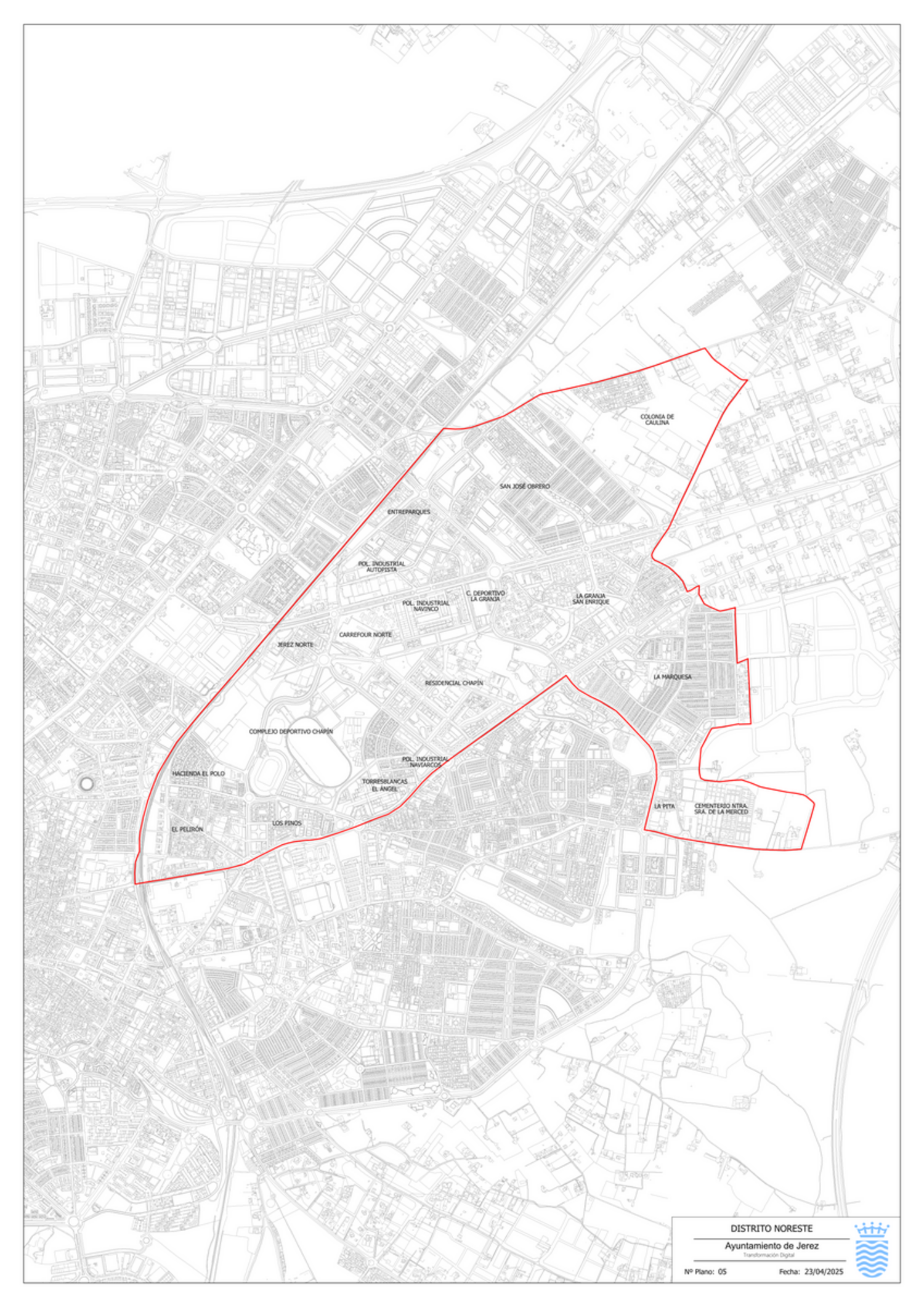 Plano del Distrito Noreste