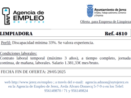 Oferta Agencia Empleo Jerez