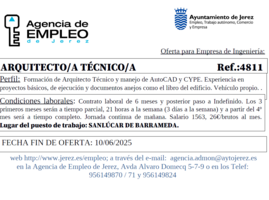 Oferta Agencia Empleo Jerez