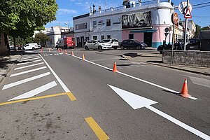 El Servicio de Movilidad está procediendo al repintado de las señales horizontales