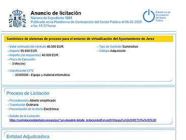Imagen Anuncio de Licitación