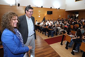 Susana Sánchez y José Ángel Aparicio en el acto
