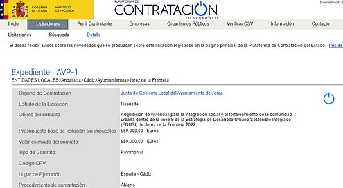 Imagen Expediente de Contratación viviendas