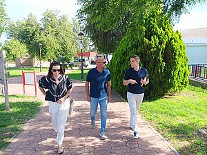 Jaime Espinar visita Torrecera donde se están acometiendo mejoras en materia de parques y arbolado