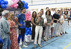 La alcaldesa durante la presentación