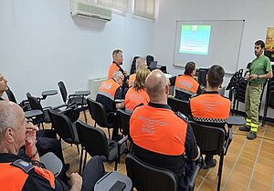 Fotografía de los nuevos miembros en el curso de formación