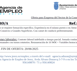 Oferta Agencia Empleo Jerez