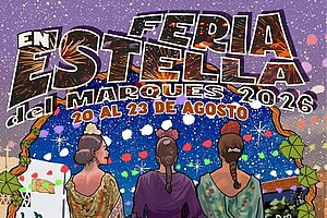 Cartel de la Feria de Estella del Marqués que comienza el jueves