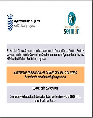 Cartel CAMPAÑA DE PREVENCIÓN DEL CÁNCER DE CUELLO DE ÚTERO