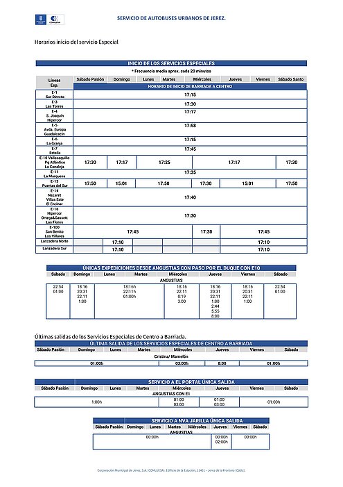 Servicio Especial de Autobuses