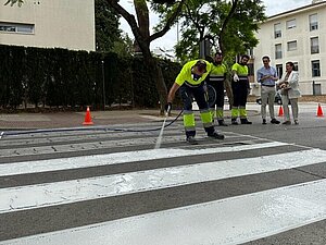 Pintado paso de peatones