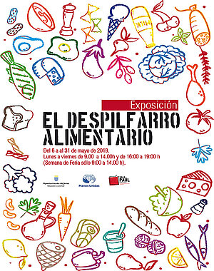 Cartel de la exposición "El despilfarro alimentario 2019"