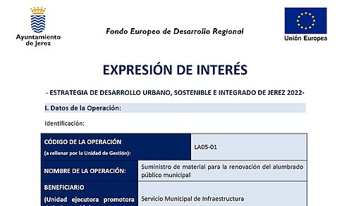 EXPRESIÓN INTERÉS ALUMBRADO